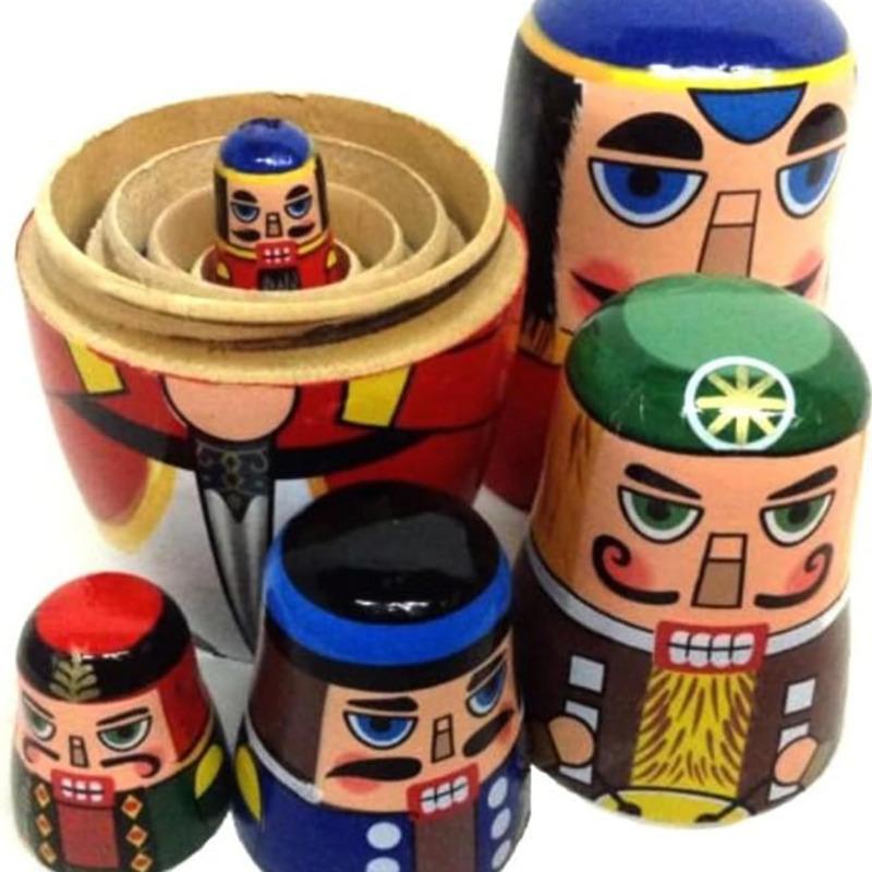 5pcs Russian Nutcracker Nestin - Nutcracker Figurine ulasan dan harga