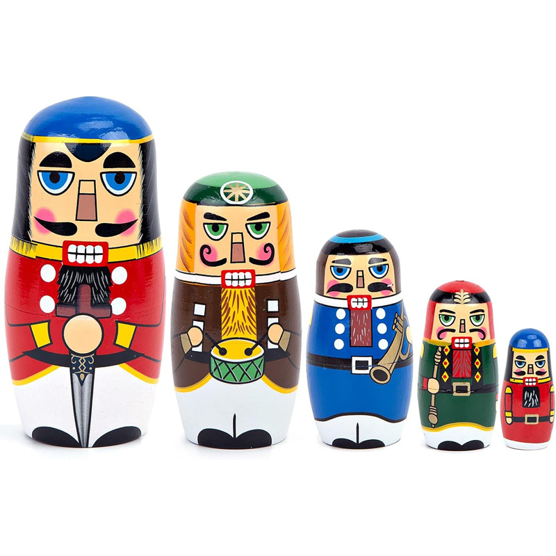 5pcs Russian Nutcracker Nestin - Nutcracker Figurine ulasan dan harga