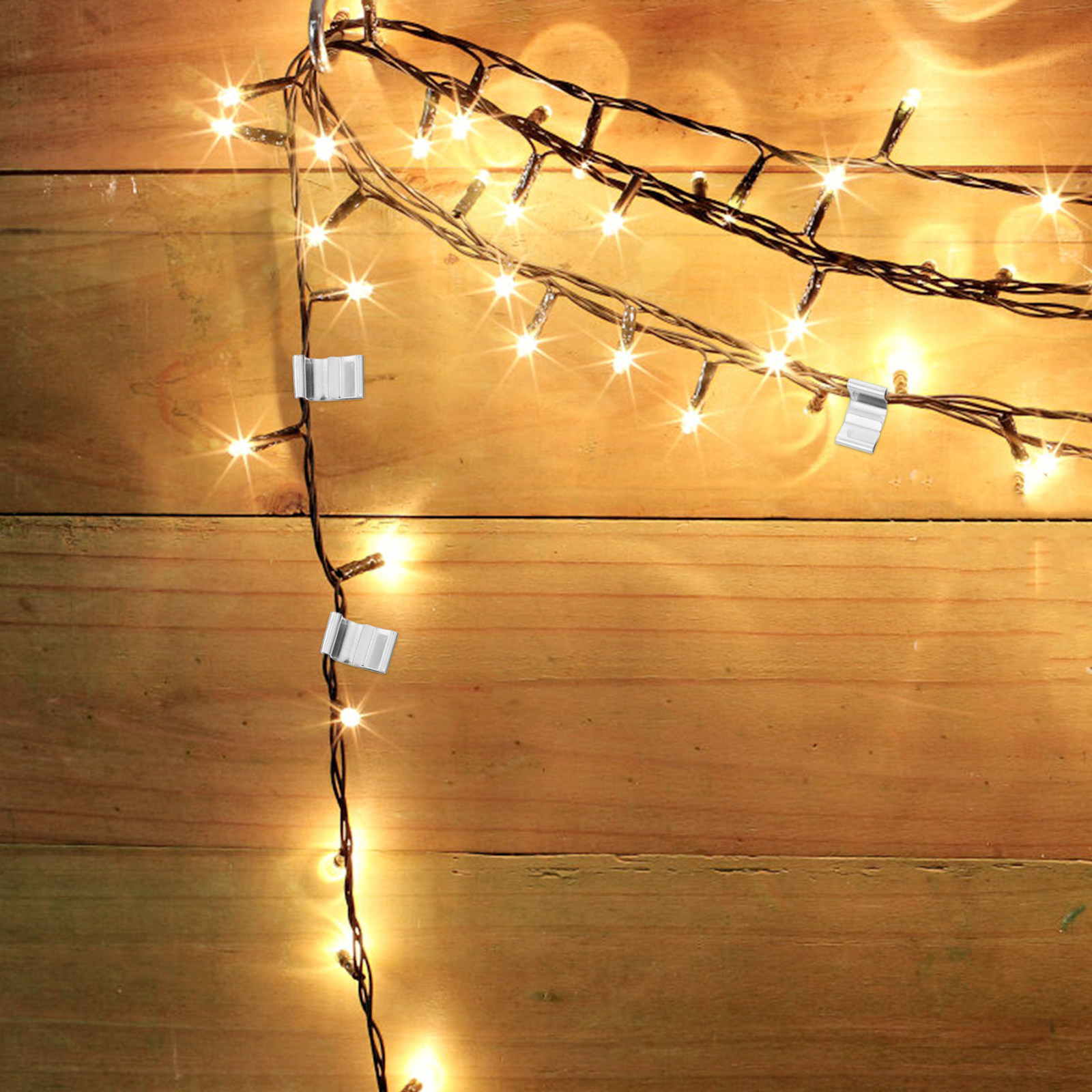 100Pcs Rustproof Metal Gutter  - Christmas Lights Outdoor ulasan dan harga