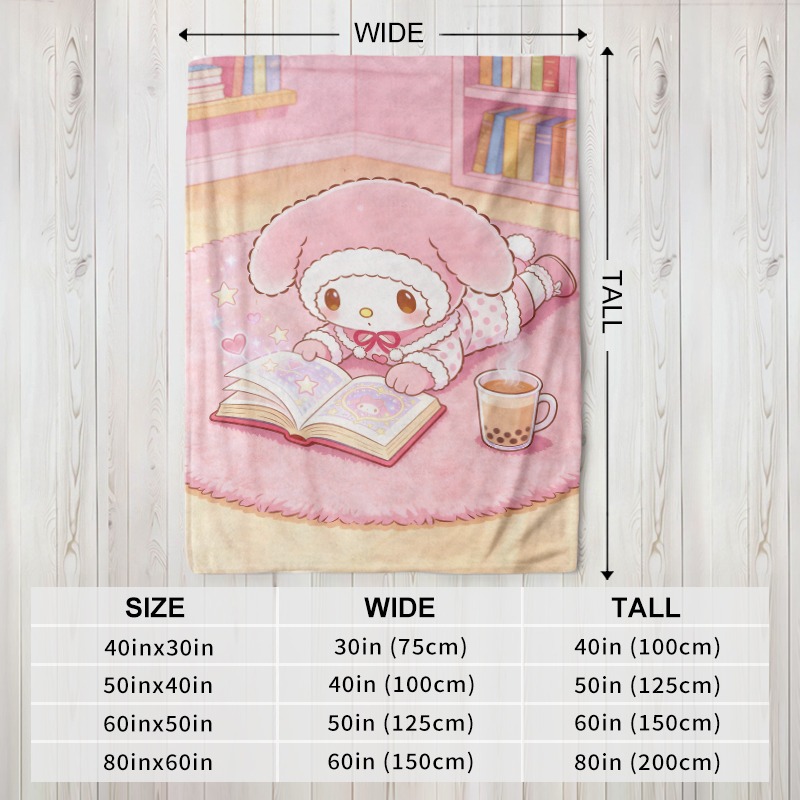 Sanrio Blanket Cozy Pink Flann - Christmas Throw Blanket ulasan dan harga