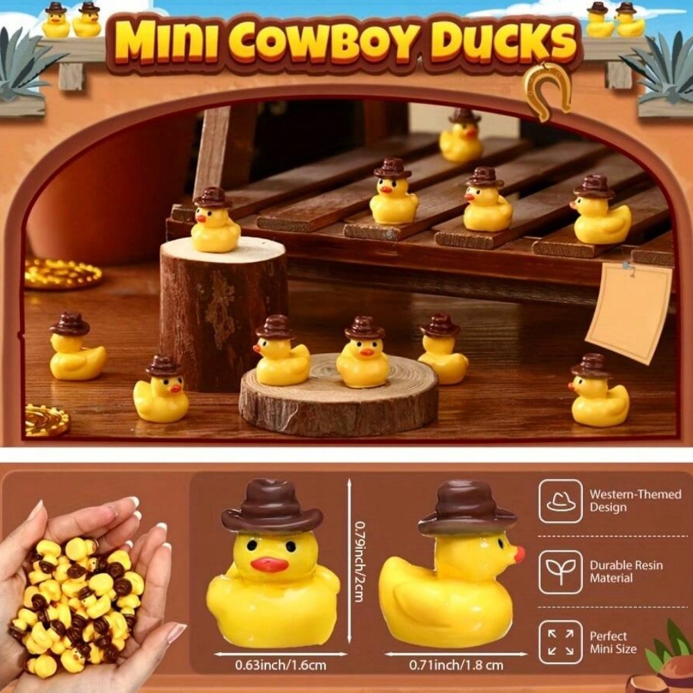 50Pcs Mini Resin Cowboy Ducks  - Nutcracker Figurine ulasan dan harga