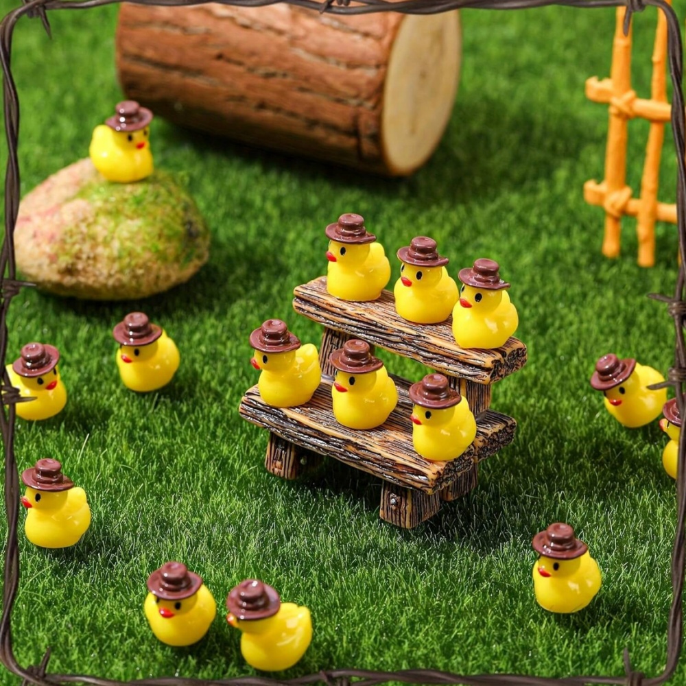 50Pcs Mini Resin Cowboy Ducks  - Nutcracker Figurine ulasan dan harga