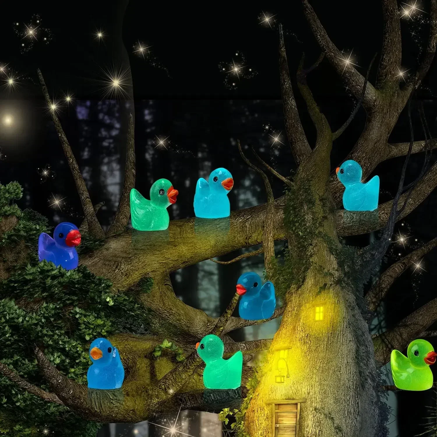 500-50pcs Luminous Mini Ducks  - Nutcracker Figurine ulasan dan harga