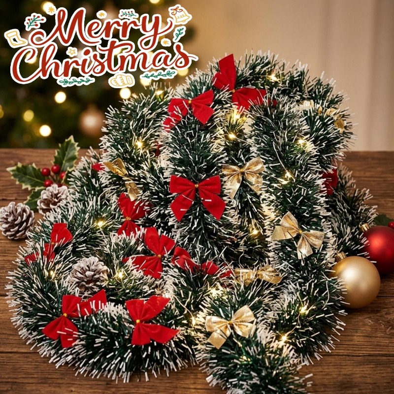 20/2m Christmas Tinsel Garland - Tinsel Garland Decoration ulasan dan harga