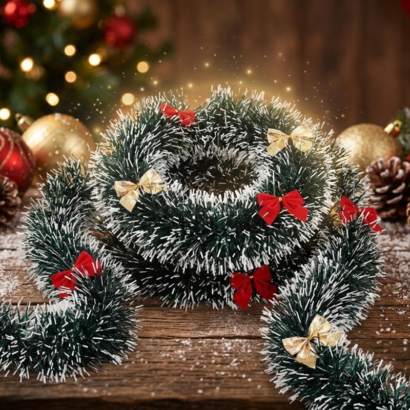20/2m Christmas Tinsel Garland - Tinsel Garland Decoration ulasan dan harga