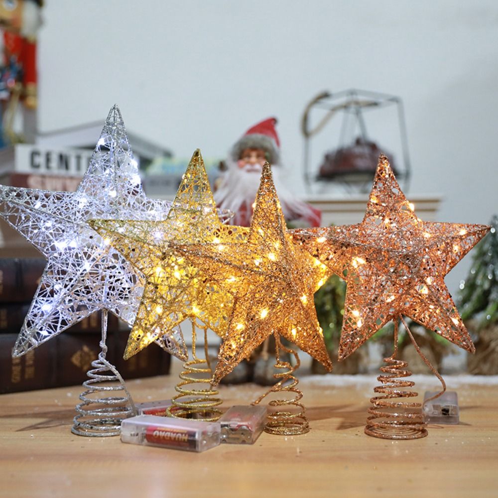 Creative Five-pointed Star LED - Star Tree Topper ulasan dan harga