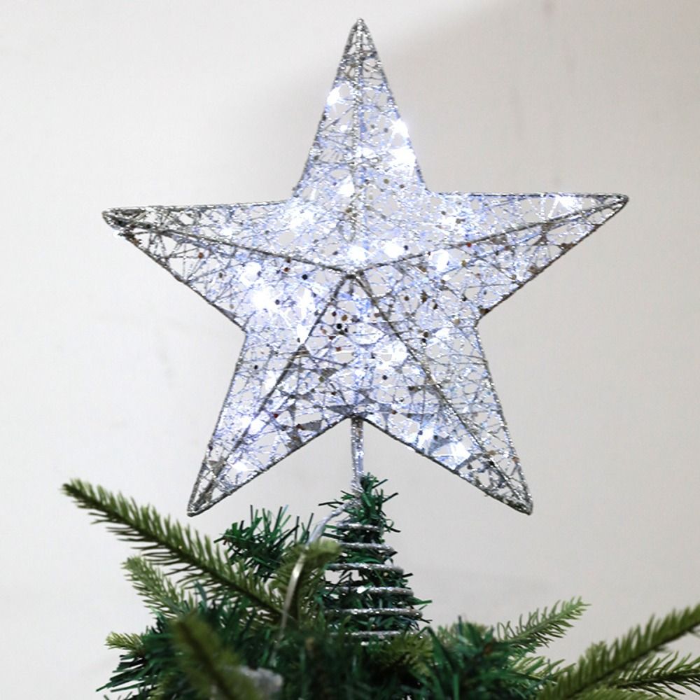 Creative Five-pointed Star LED - Star Tree Topper ulasan dan harga