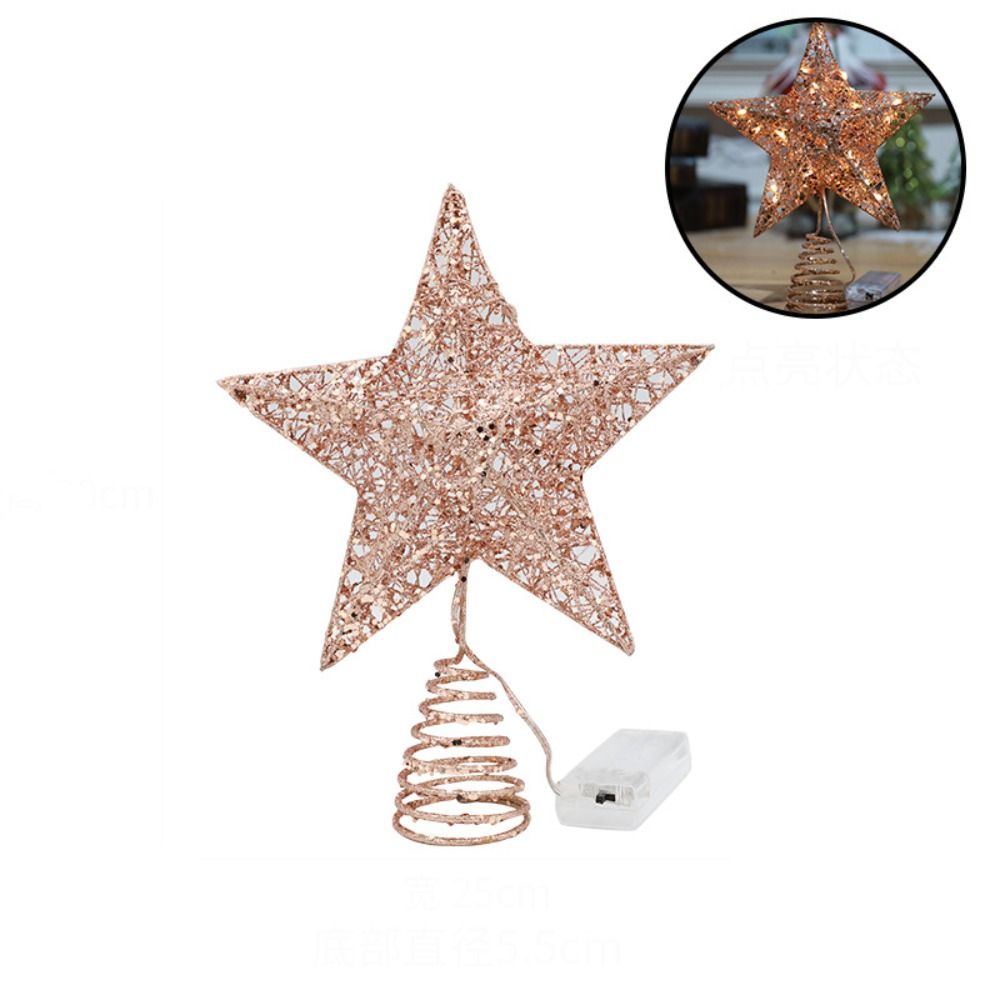 Creative Five-pointed Star LED - Star Tree Topper ulasan dan harga