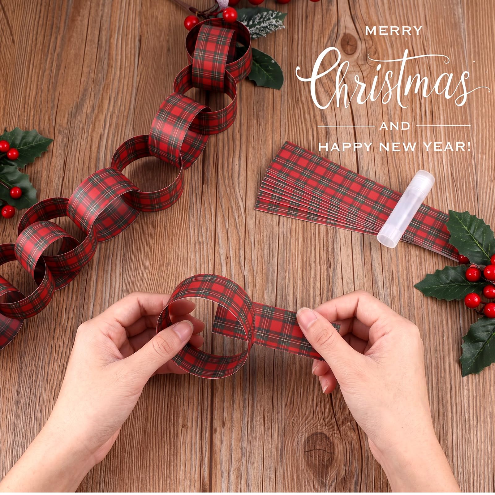 Red‑Black Plaid Paper Chain Ga - Christmas Throw Blanket ulasan dan harga