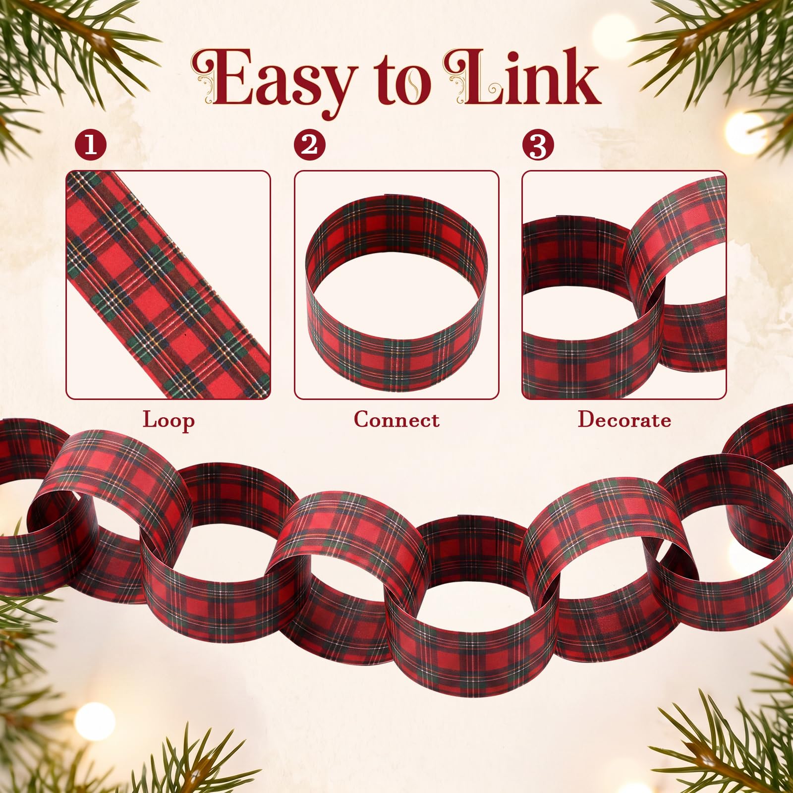 Red‑Black Plaid Paper Chain Ga - Christmas Throw Blanket ulasan dan harga