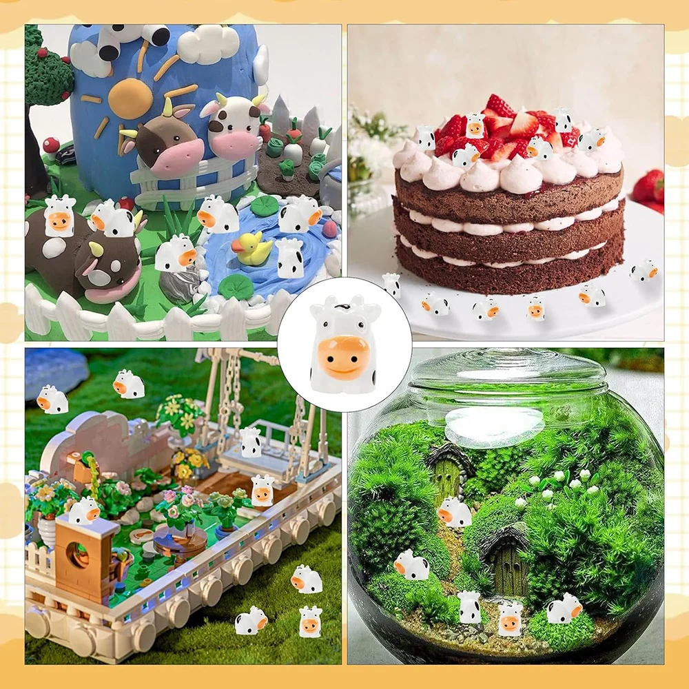 100Pc Mini Cow Figurines Resin - Nutcracker Figurine ulasan dan harga