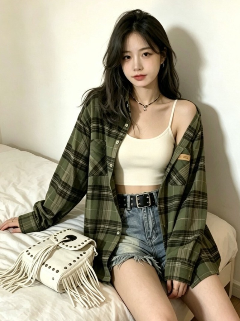 Plaid Shirts Women Retro Turn- - Christmas Throw Blanket ulasan dan harga
