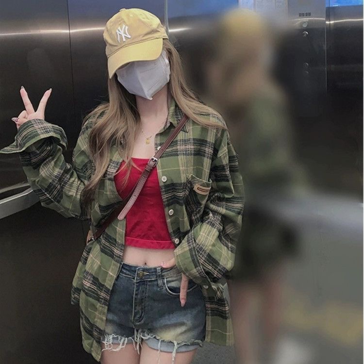 Plaid Shirts Women Retro Turn- - Christmas Throw Blanket ulasan dan harga