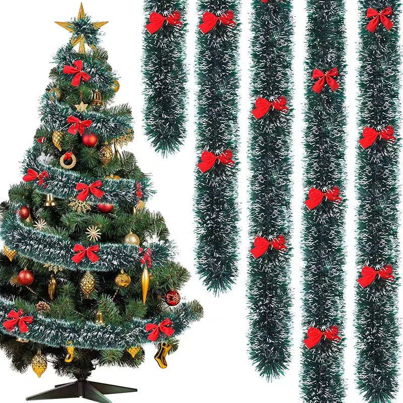 Artificial Christmas Garland X - Tinsel Garland Decoration ulasan dan harga