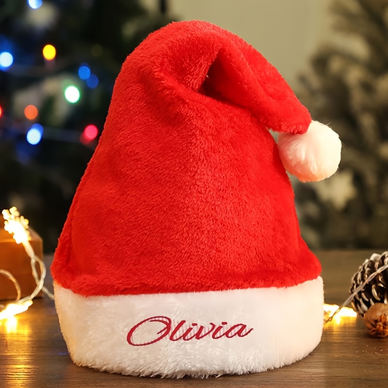Personalized Christmas Santa H - Santa Hat Plush ulasan dan harga